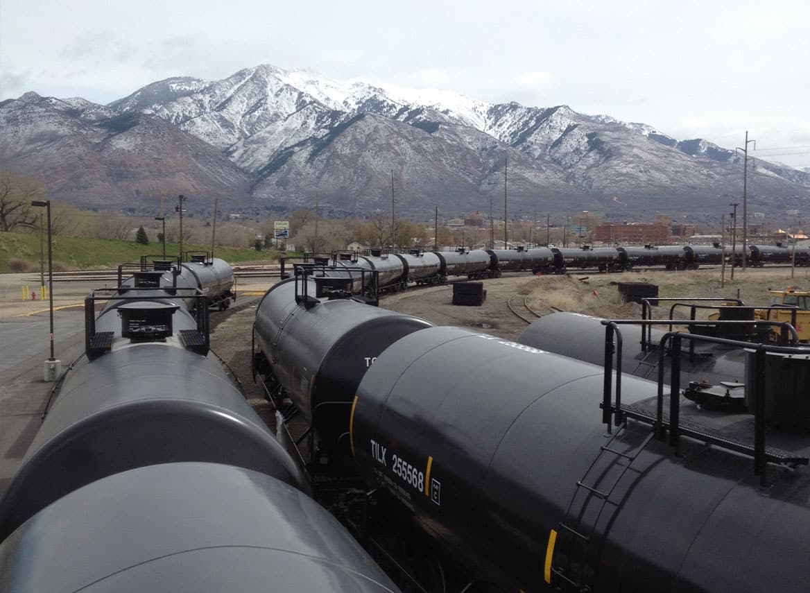 trains on the track