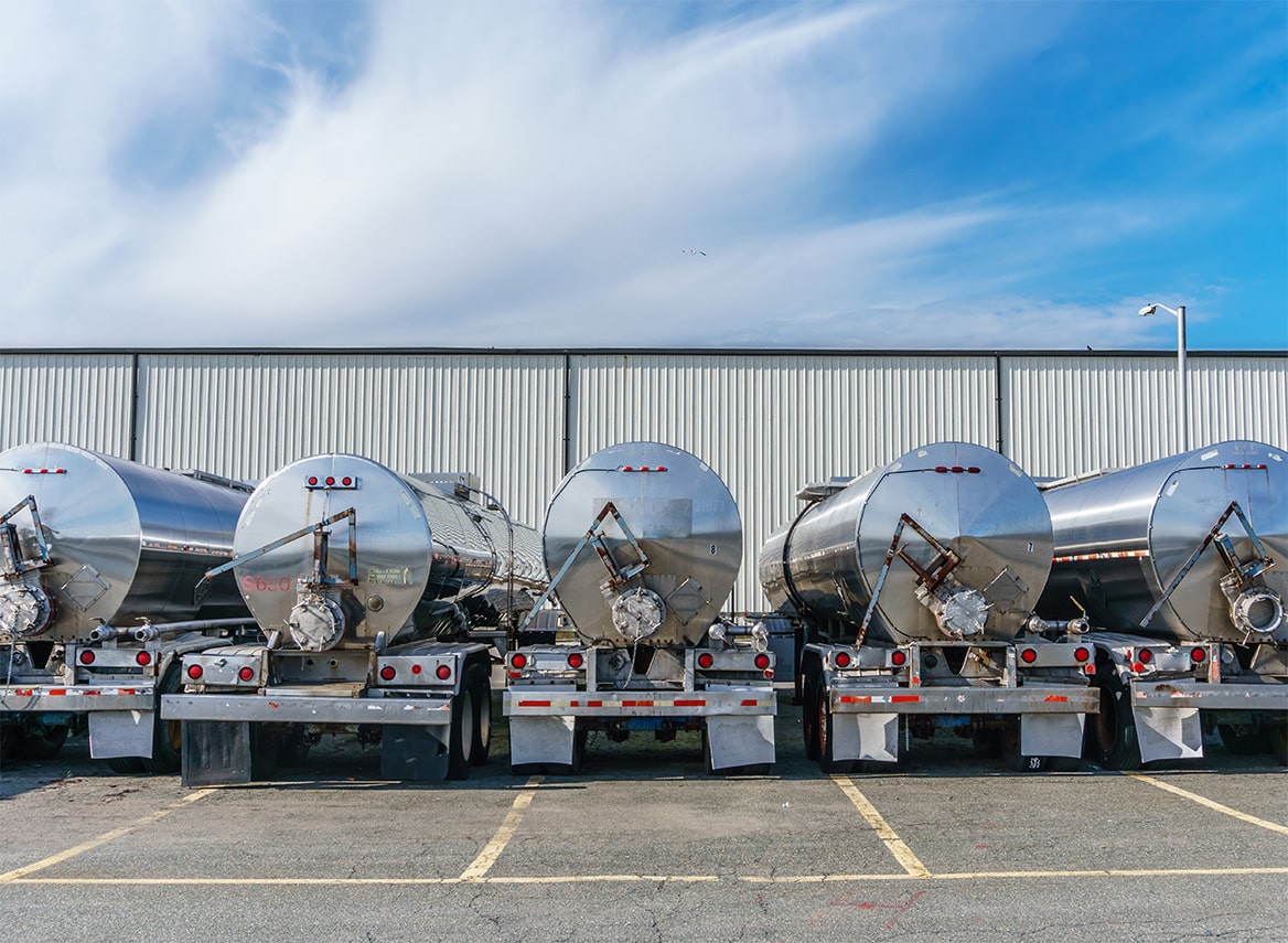 trucks hauling liquid and dry